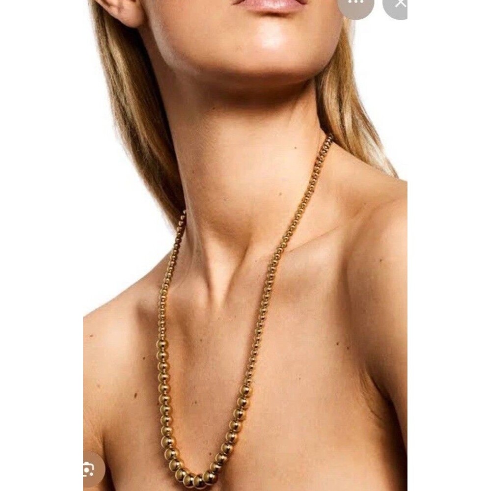 LIE STUDIO The Olivia Necklace 18k Gold Plated Brass NWB